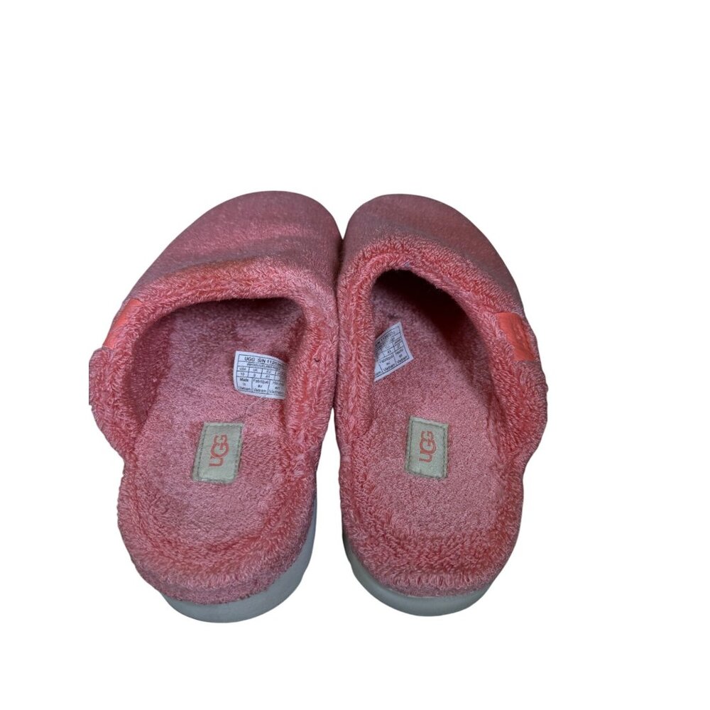 UGG Women's Fuzz Terry Sugar Slide Slip On Shoes Slippers US size 10 Peach Bliss